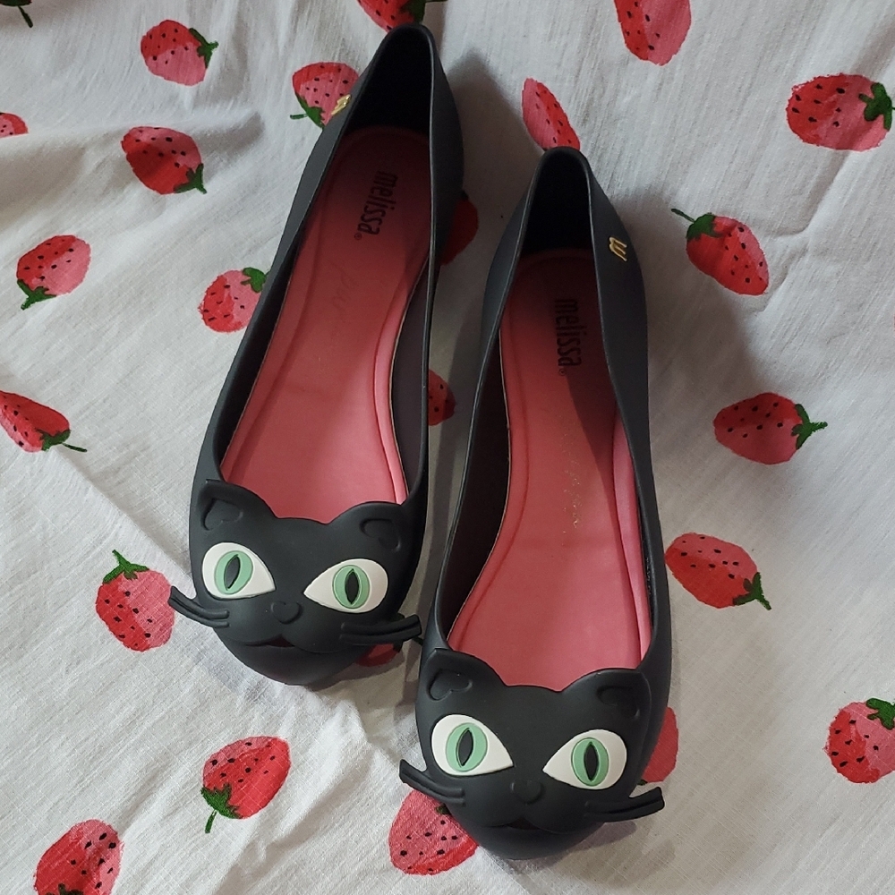 Melissa Women's Black Cat Flats